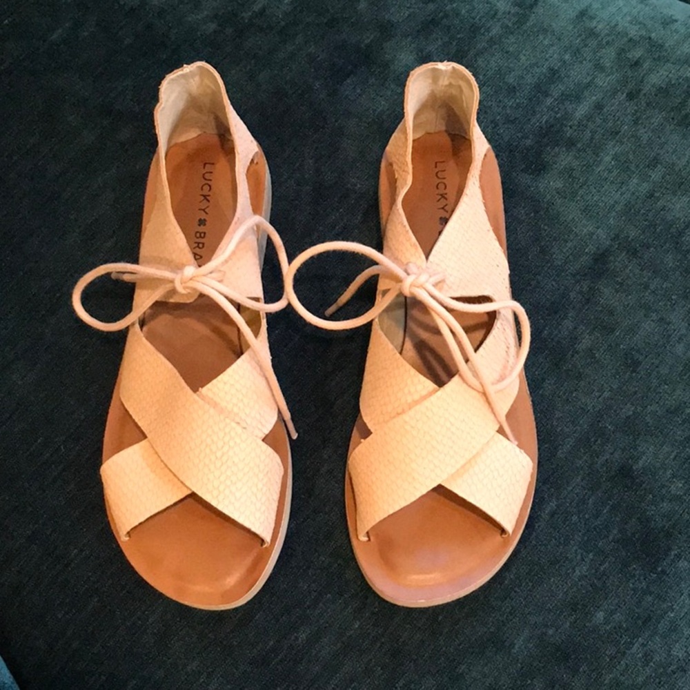 Lucky Brand Blush Lace Up Sandal - Picture 9 of 14